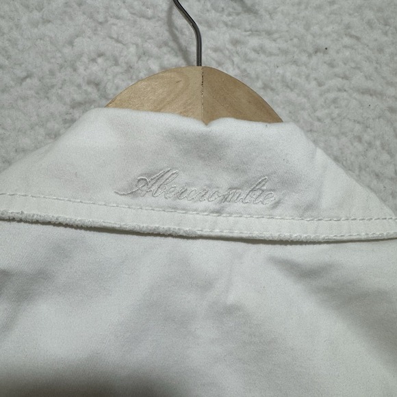 Abercormbie‎ & Fitch Womens Sz S White Double Breasted Naval Belt Jacket Coat - Picture 9 of 14
